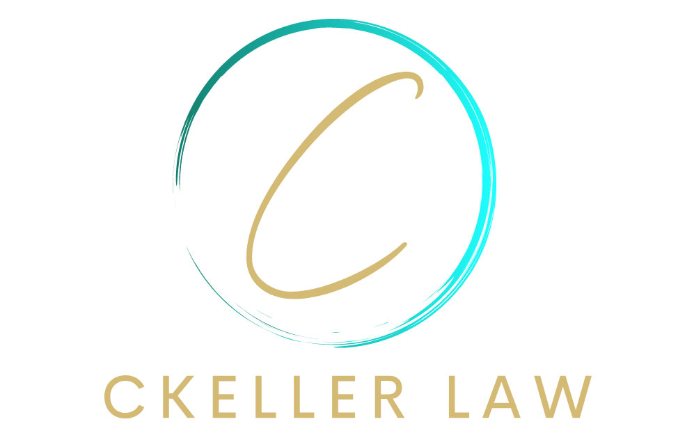 CKeller Law Firm Colorado logo with a C and almost a full teal circle with white background